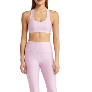 alo airlift racerback sports bra sugar plum pink xs